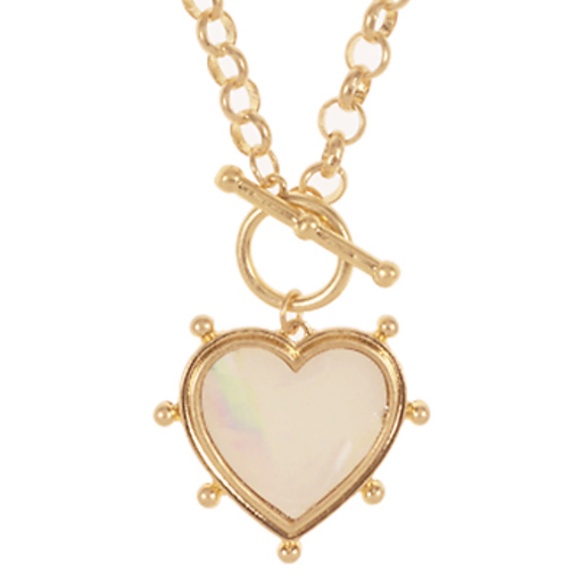 Heart Pendant Toggle Necklace - Picture 2 of 2